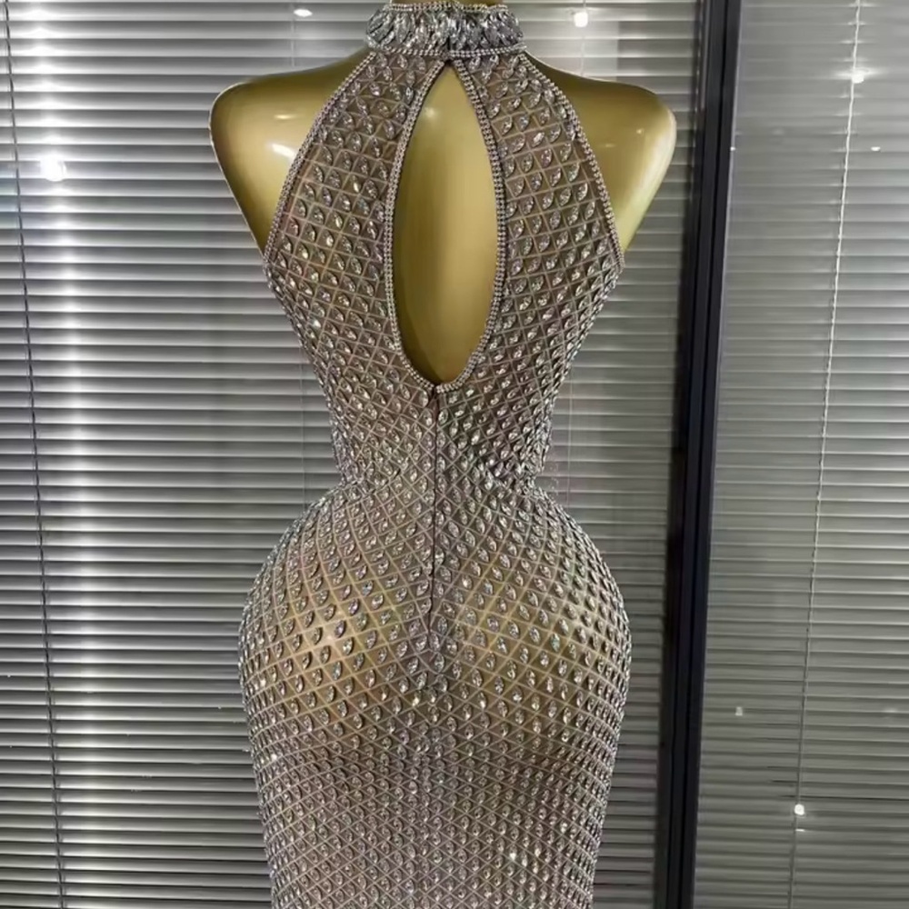 Diamond💎 Embellished Strapless Evening Dress - Picture 5 of 7